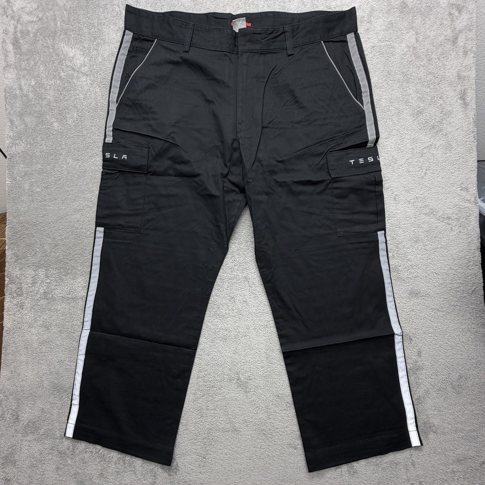 Tesla Work Pants Men's 44x30‎ Black Reflective Employee Official 8412R Uniform